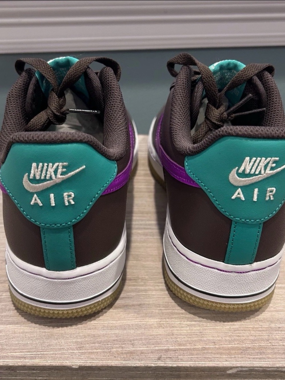 Nike Air Force 1 Low "Baroque Brown/Vivid Purple" ID# IM2368-237 Men’s 8.5 NWOB - Picture 4 of 11